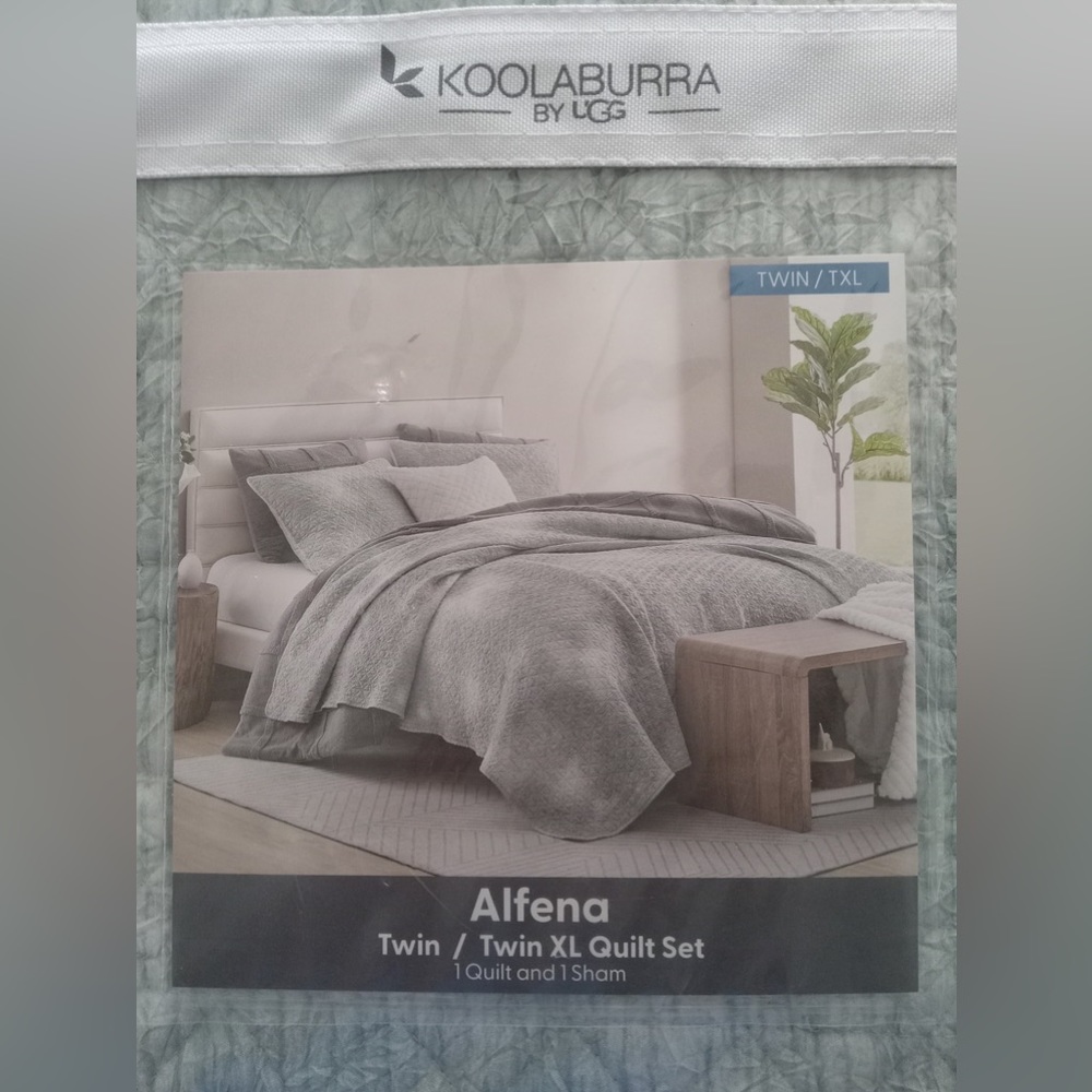 Noel 3-Piece King Comforter Set, Gray/Tan